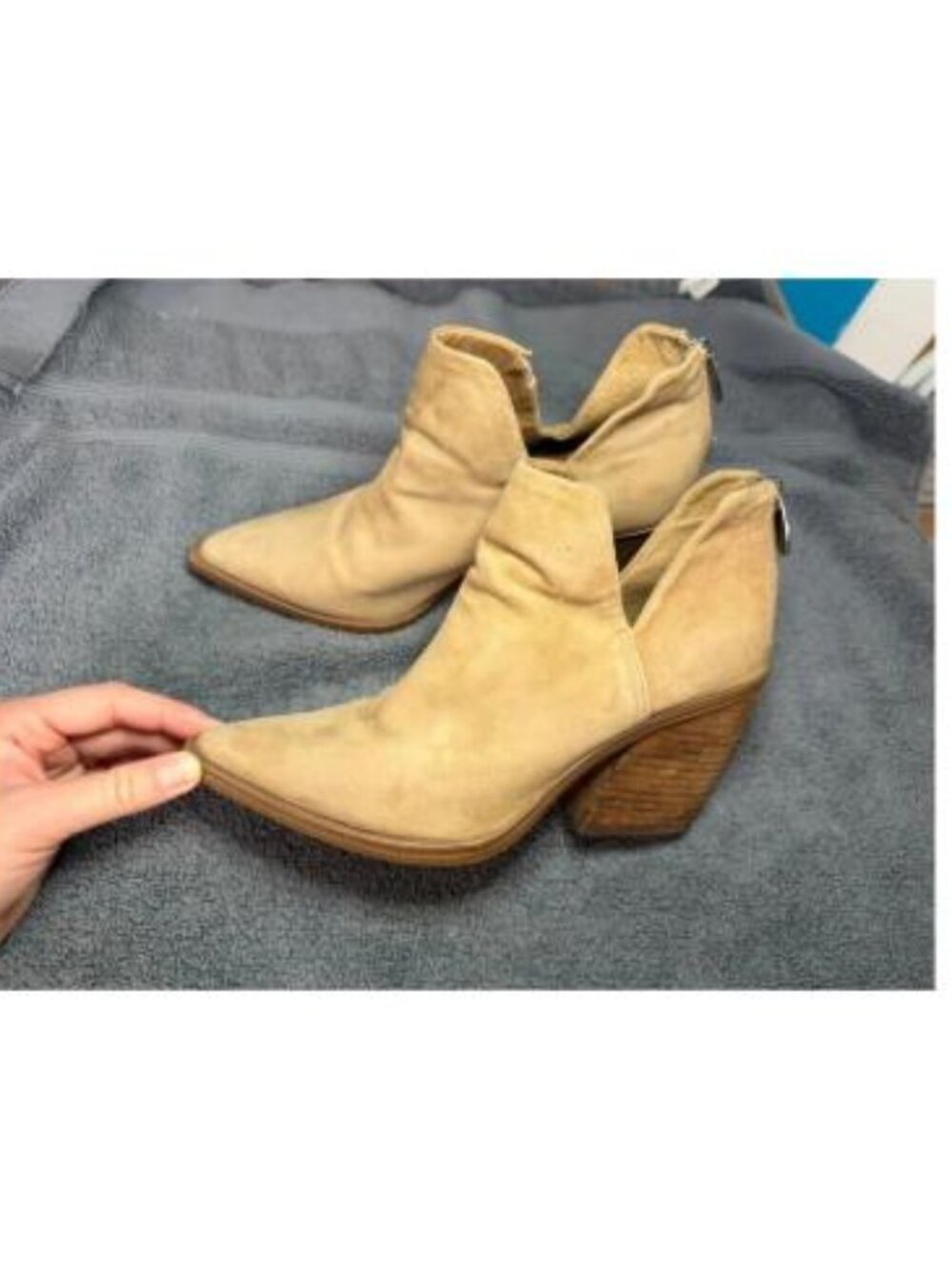 Steve Madden Tan Suede Leather Ankle Booties Women's Size 6.5